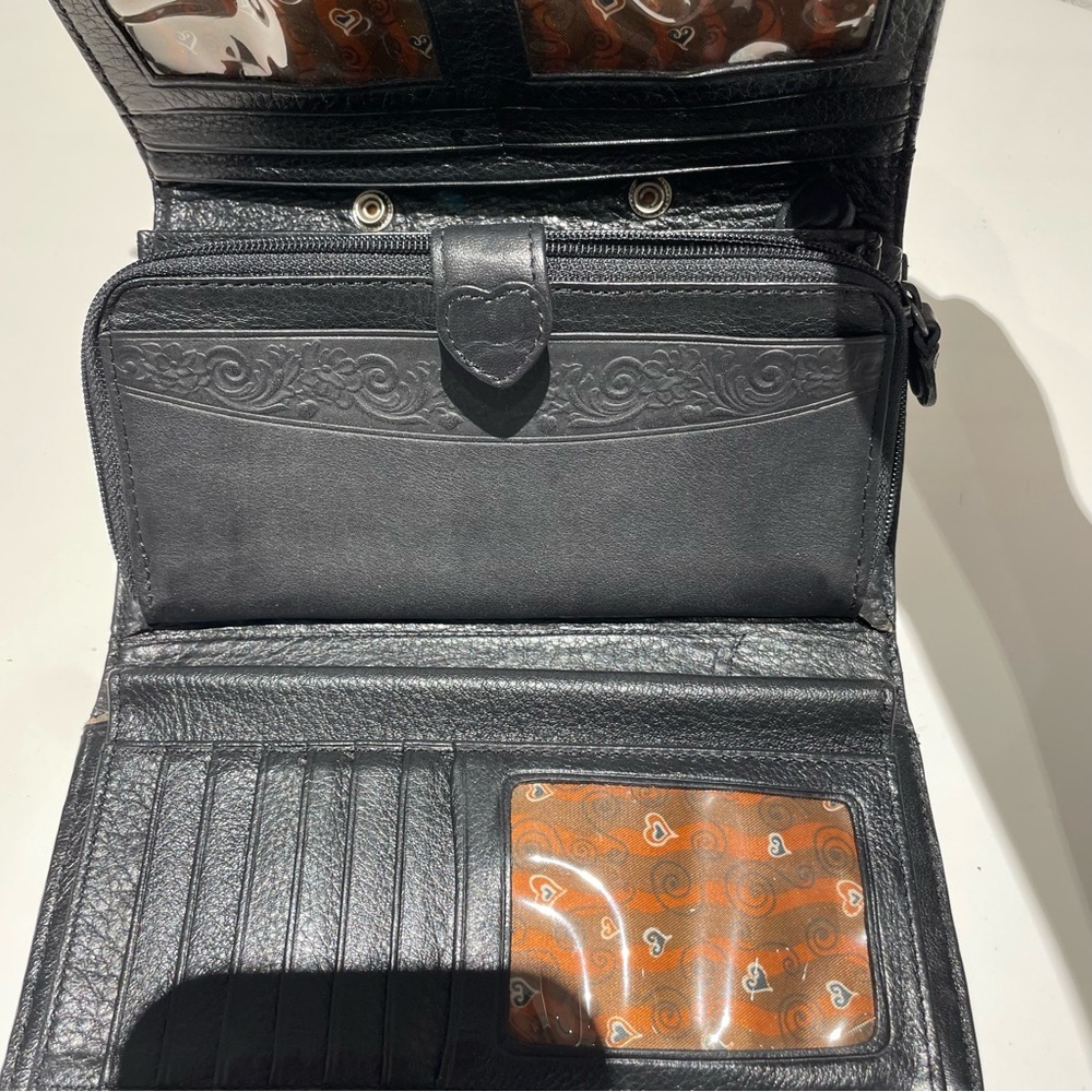 Brighton Women’s Large Croc Print Tri Fold and Black & Brown Wallet - Picture 11 of 14